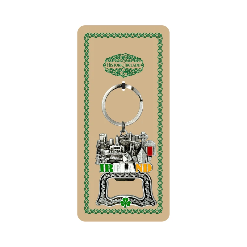 Ireland Skyline Metal Bottle Opener Keyring
