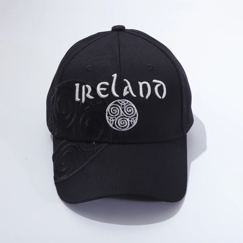 Mens Celtic Ireland Black Baseball Cap