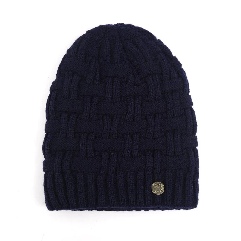 Celtic Basket Weave Navy Beanie