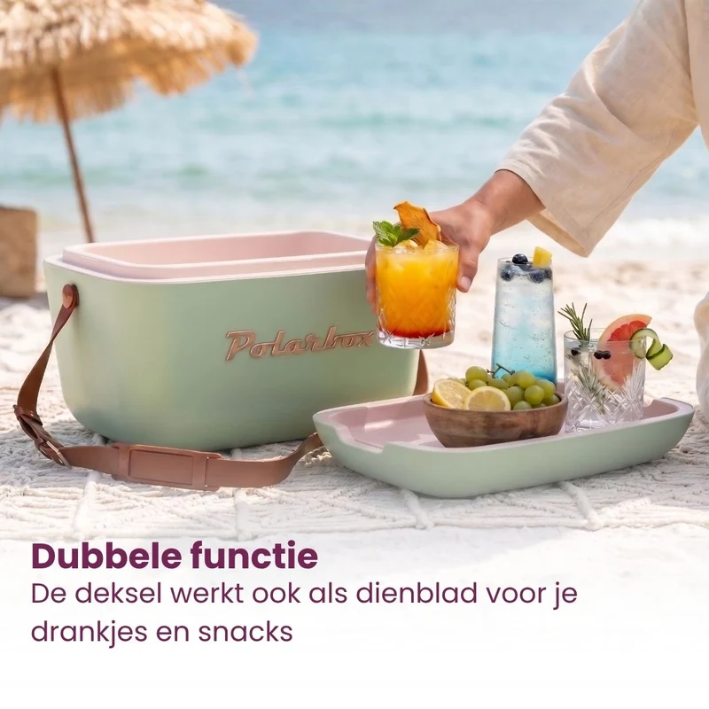Polarbox Kühlbox mit Schultergurt - Olive Green-Gold - 20 Liter
