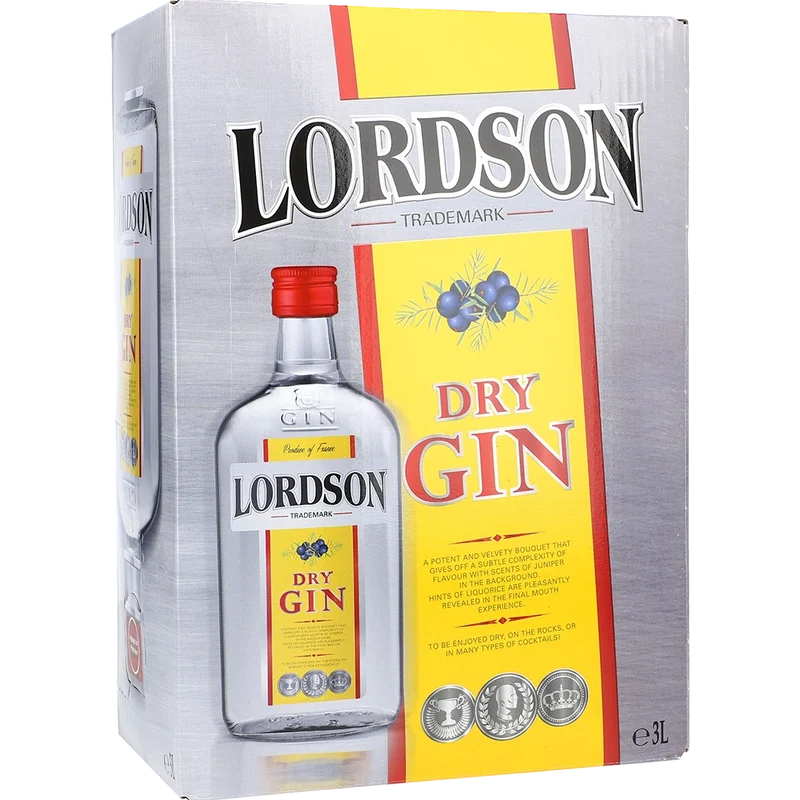 Lordson Dry Gin 37.5 % 3L BIB