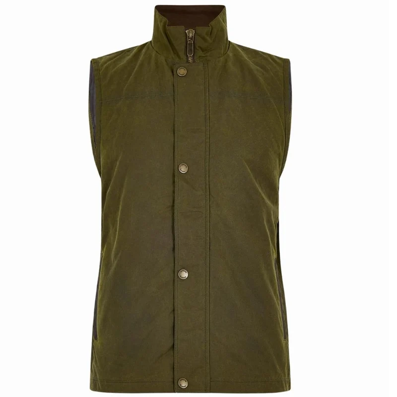 Dubarry Mayfly Wax Mens Gilet In Fennel