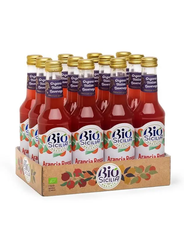 Aranciata Rossa Polara Bio, Confezione da 12 Bottiglie x 27,5 cl
