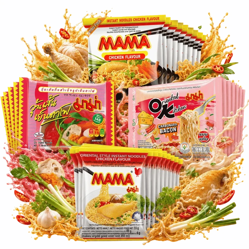 MAMA Instant Noodle Bestseller Set 40 Packungen Vorratsbox