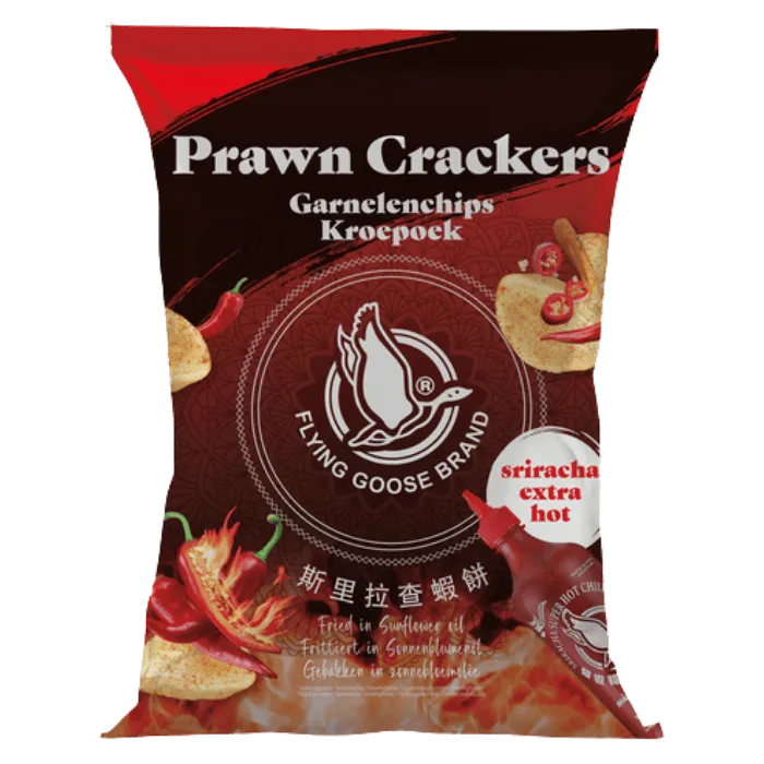 FLYING GOOSE Garnelen Chips extra scharf 80g