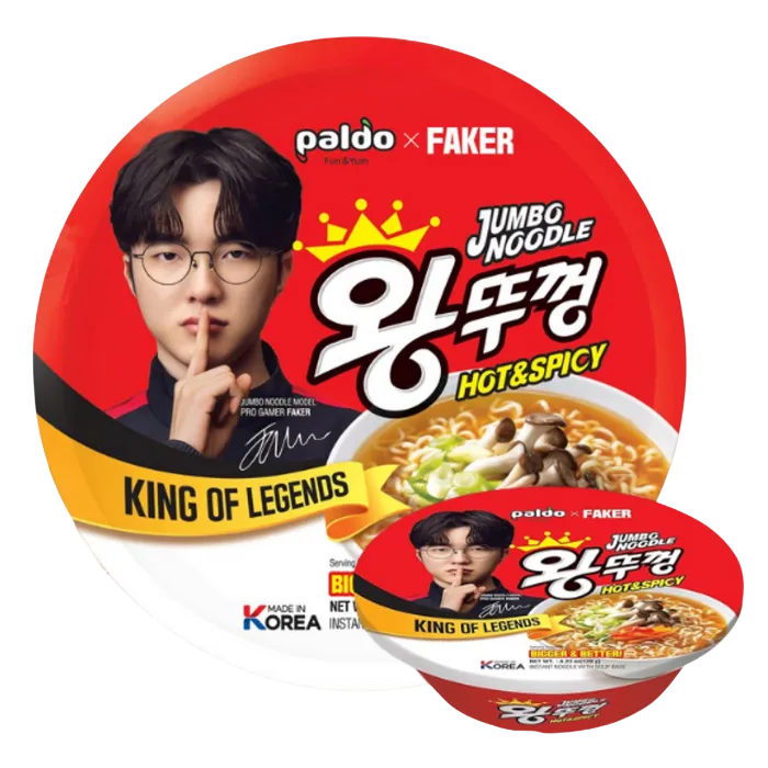PALDO x FAKER Jumbo Bowl Hot & Spicy Koreanische Instant Ramen
