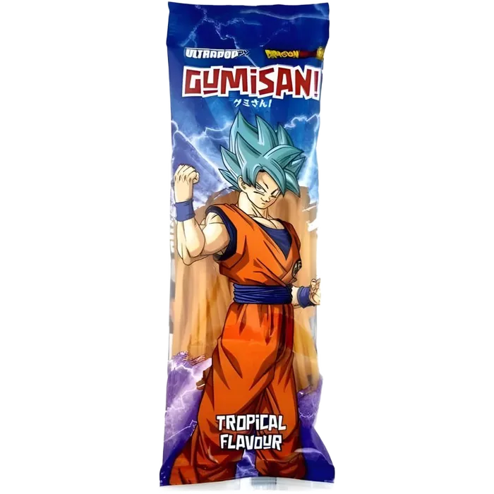 ULTRAPOP GUMISAN Goku Fruchtgummi Tropical 75G Dragon Ball Candy Laces
