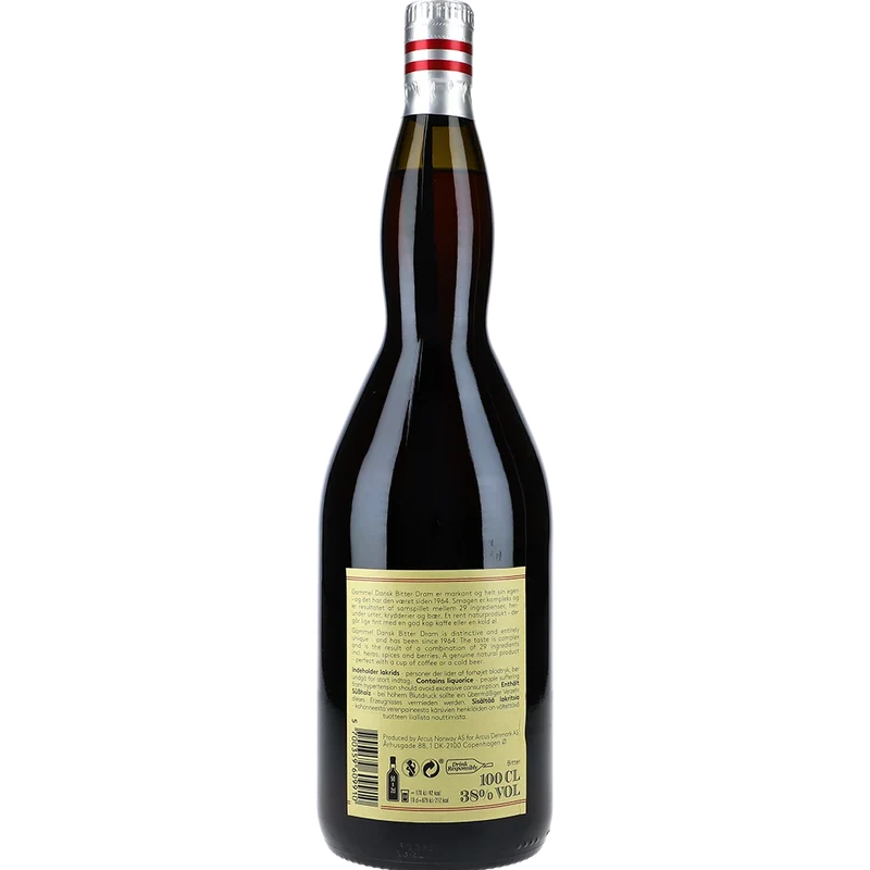 Gammel Dansk Bitter Dram 38% 1L FL
