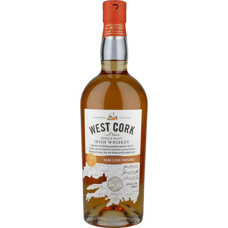 West Cork Single Malt Rum Cask Finish 43% 0,7L FL