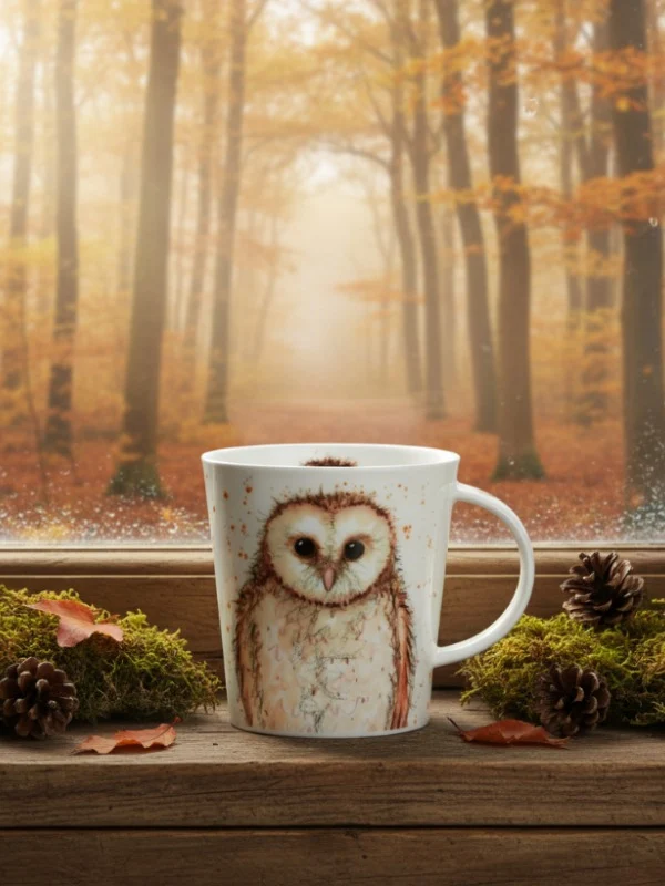 Dunoon Cair What A Hoot Brown Mug