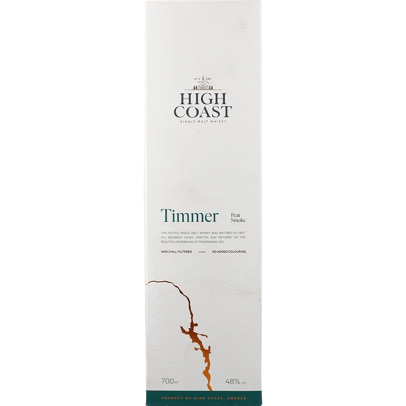 Box Whisky High Coast TIMMER Peat Smoke 48 % 0,7L FL