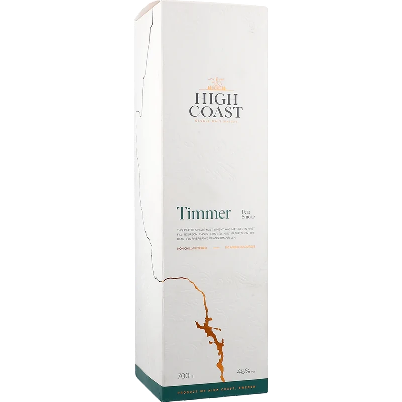 Box Whisky High Coast TIMMER Peat Smoke 48 % 0,7L FL