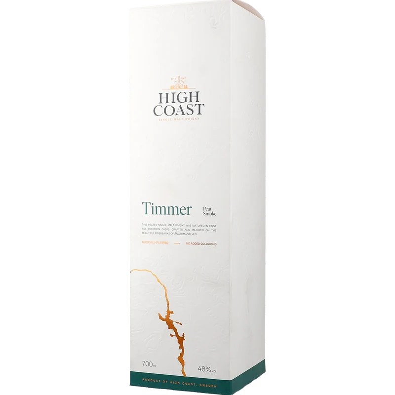 Box Whisky High Coast TIMMER Peat Smoke 48 % 0,7L FL