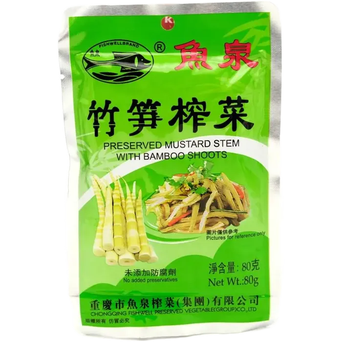 FISH WELL Eingelegtes Senfgem√ºse mit Bambus 60G