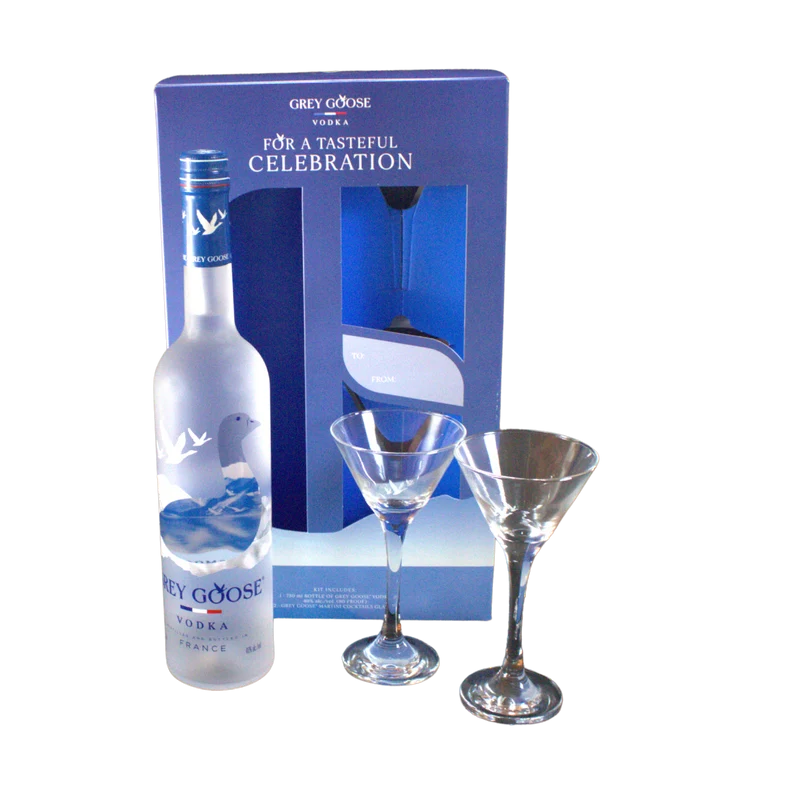 Premium Vodka Gift Basket for Him – Grey Goose Vodka Gift Set