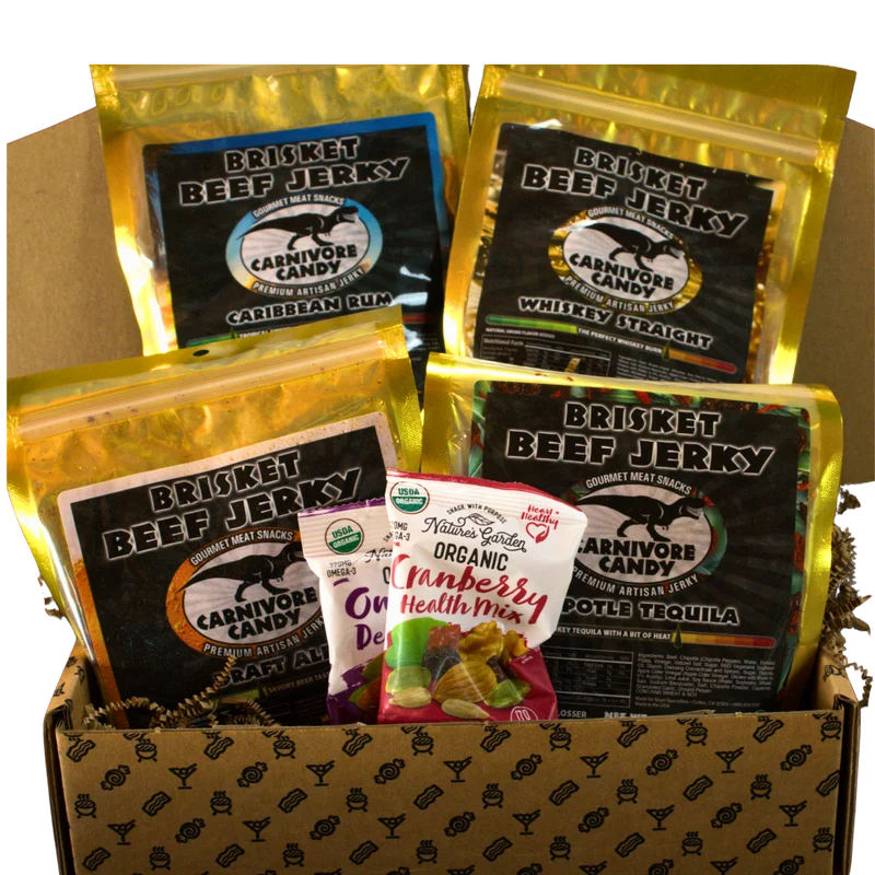 Beef Jerky Sampler Gift for Men - Boozy Jerky BroBox