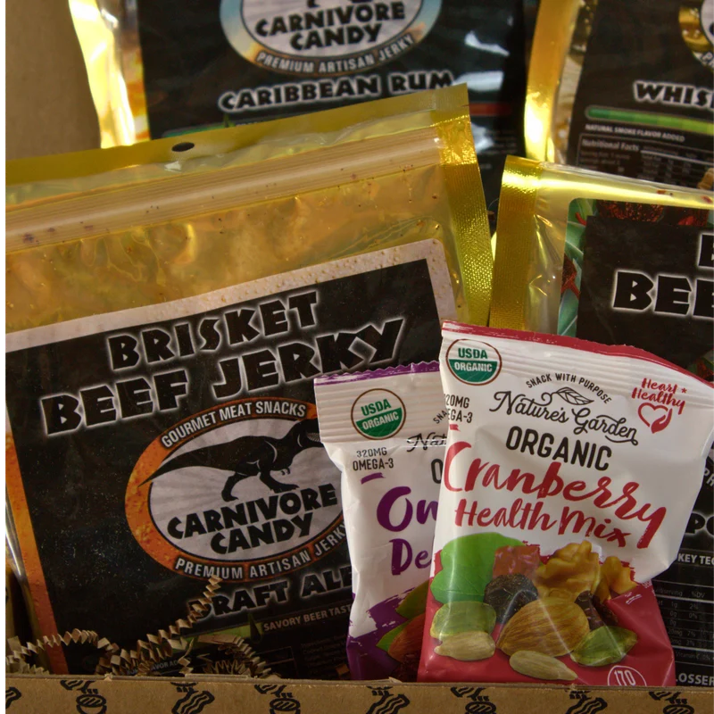 Beef Jerky Sampler Gift for Men - Boozy Jerky BroBox