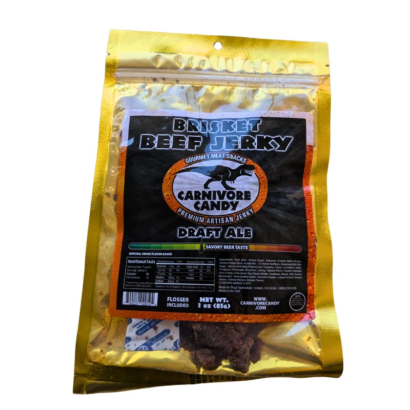 Carnivore Candy Draft Ale Brisket Beef Jerky
