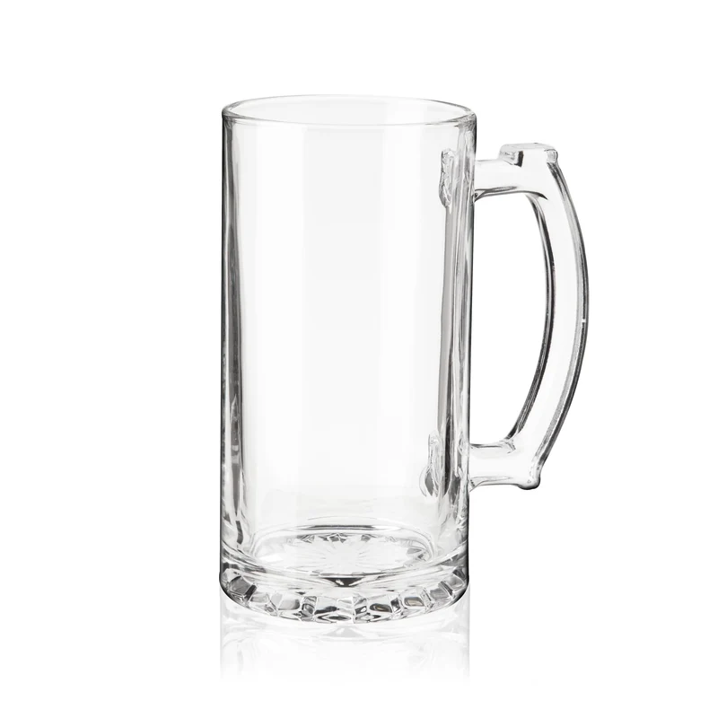 True Beer Glasses, Extra Large Beer Mugs with Handles, Thick Glass Steins for Lagers, Pilsners, Stouts, Root Beer, Birthday Gifts for Men, Game Night, Happy Hour, Home Bar, 26 oz, Set of 2