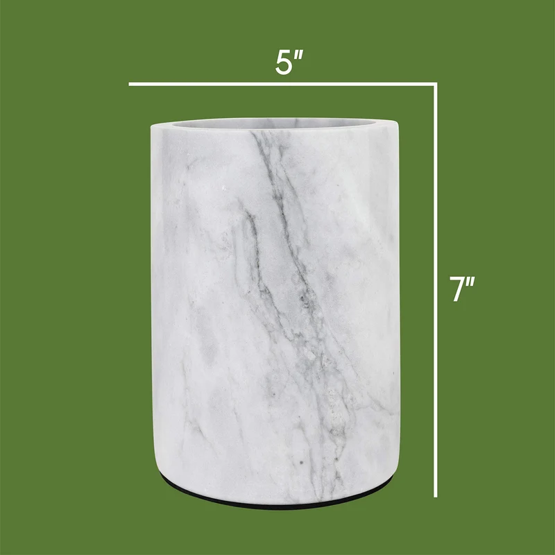 Homeries Marble Wine Chiller Bucket - Wine & Champagne Cooler for Parties, Dinner – Keep Wine & Beverages Cold, Wine Chillers for Bottles – Holds Any 750ml Bottle - Ideal Gift for Wine Enthusiasts
