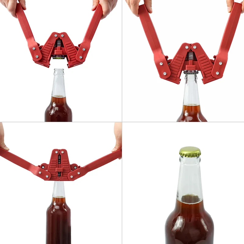 Brewland Beer Bottle Capper and Caps Kit, Crown Bottle Cappers Tool With Magnet for Bottle Capping, Red Baron Home Brew Hand Bottles Capper with 150 Crown Caps for Bottling (Beer Bottle Capper)