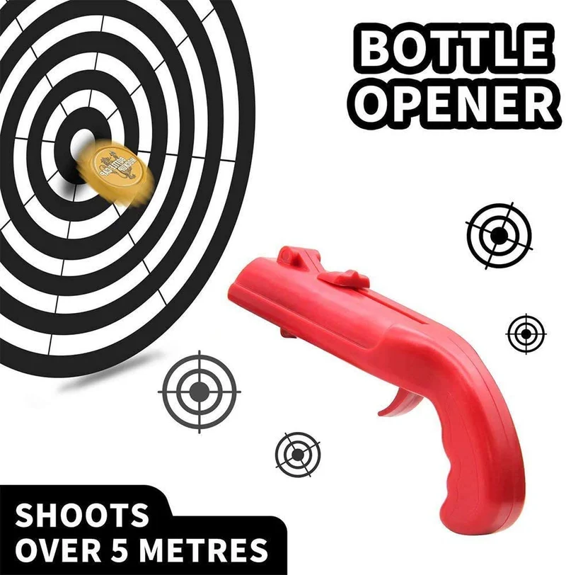 Shuirexue Cap Gun Beer Bottle Opener, Bottle Openers party favors [ 3 in 1 Pack] Gamer bottle opener for BBQ, Party, Bar, Drinking Bottle Opener with family, friends and drinking buddies