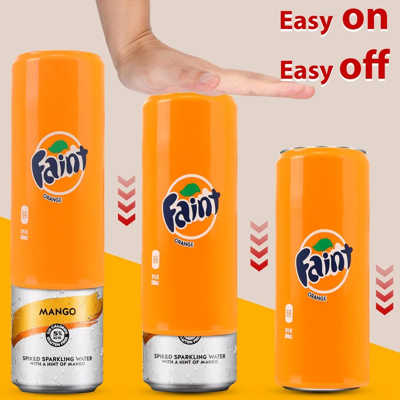 Silicone Can Covers that Look Like Soda for 12 oz Skinny Cans (4-Pack), Beer Cozy as Gifts, Reusable Seltzer Sleeves for Outdoor, Golf, and Parties (12 oz / 355 ml Slim Drink Covers, Mixed Color)