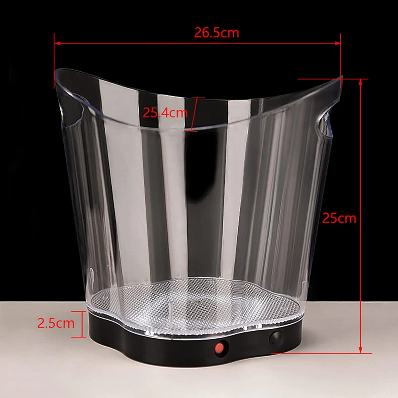 LED Ice Bucket - Portable Colorful Gradient Ice Bucket 6 Liter,Great for Home Bar, Chilling Beer, Champagne and Wine (Four Leaved Clover-1pcs)