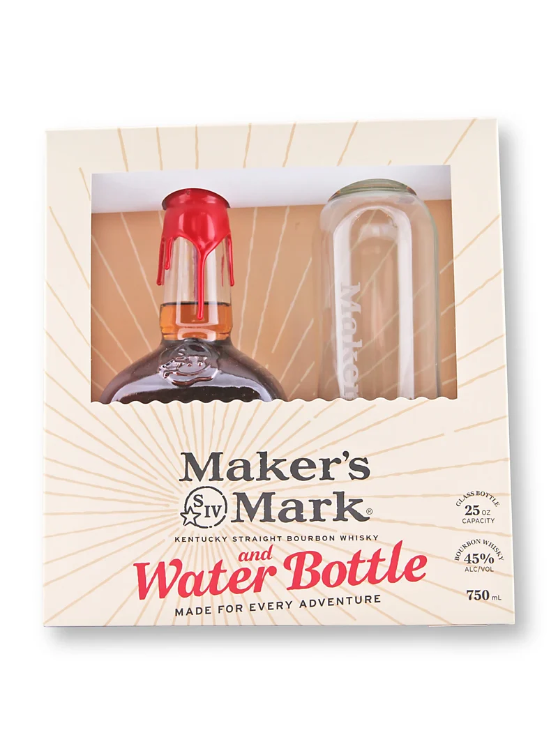 Makers Mark Bourbon Whiskey - Rocks Glass Gift Set 750ml