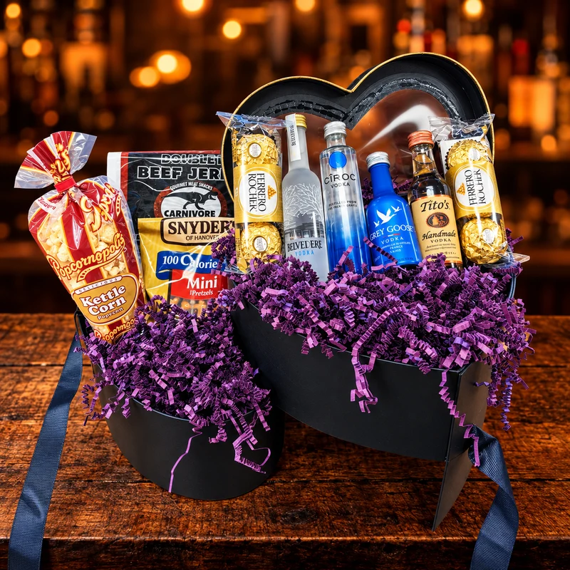 Black Vodka Heart - Valentine's Day Gift