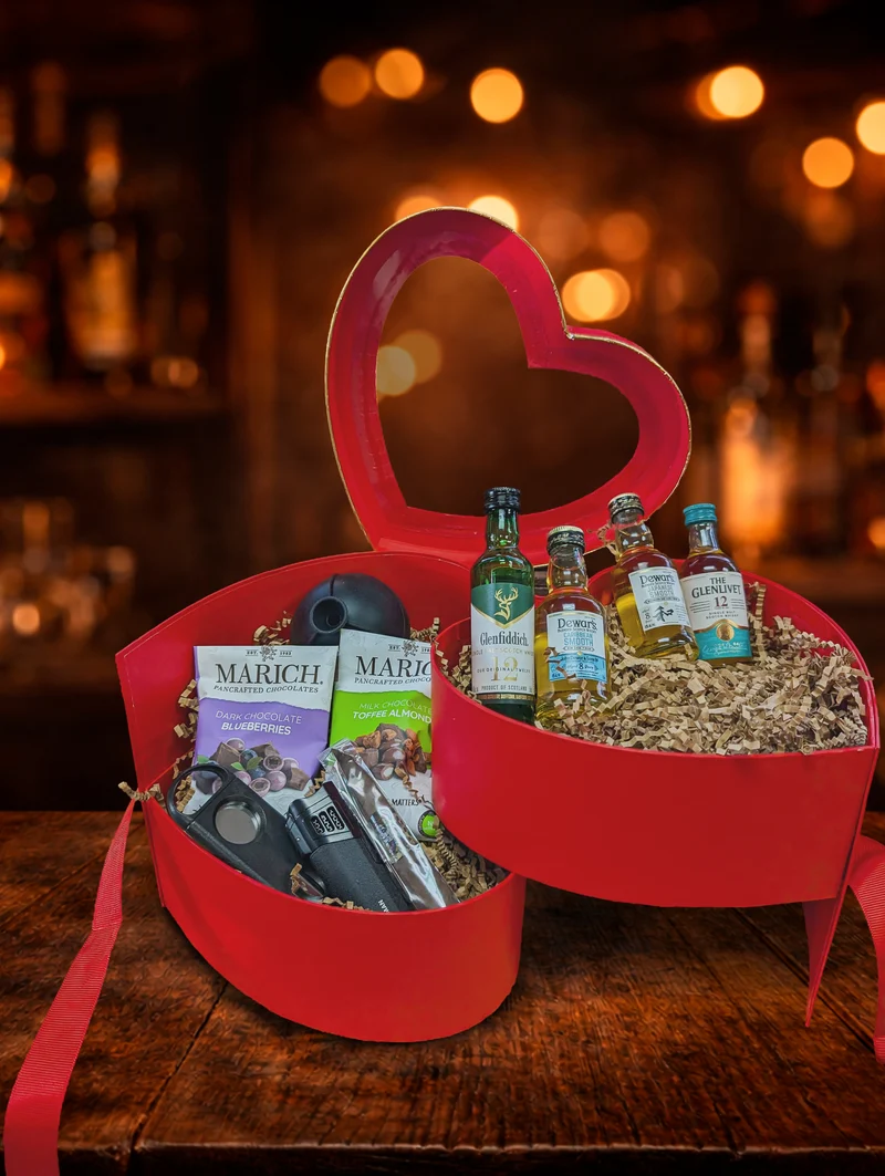 Scotch Heart - Valentine's Day Gift Basket for Men