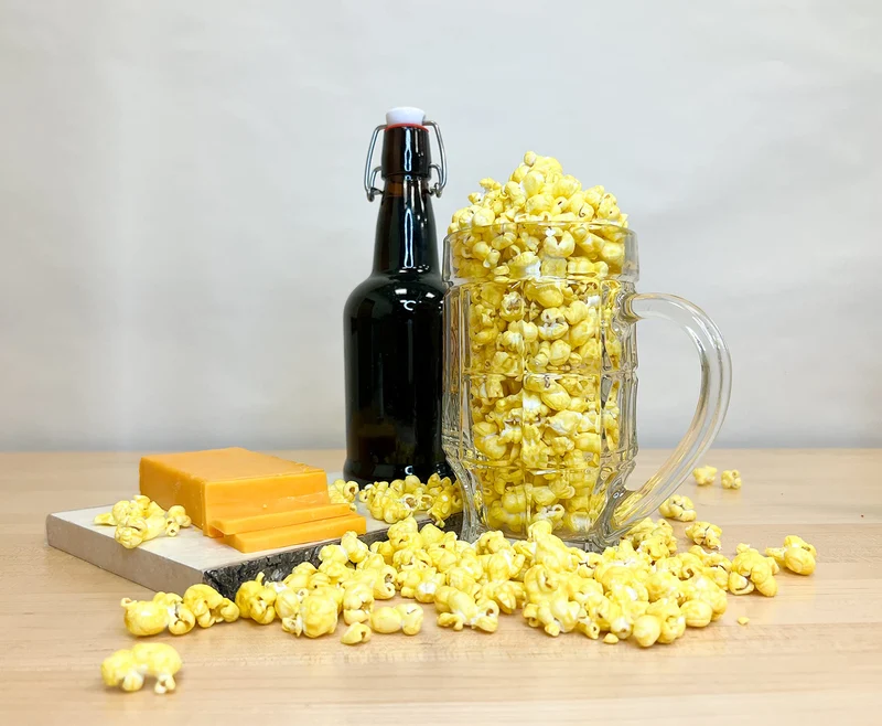 Campbell's Sweets Factory Beer Cheddar, Buffalo Ranch, & Nacho Jalapeno Gourmet Popcorn Flavors - 3 Bag Variety Gift Pack Specialty Popped Popcorn