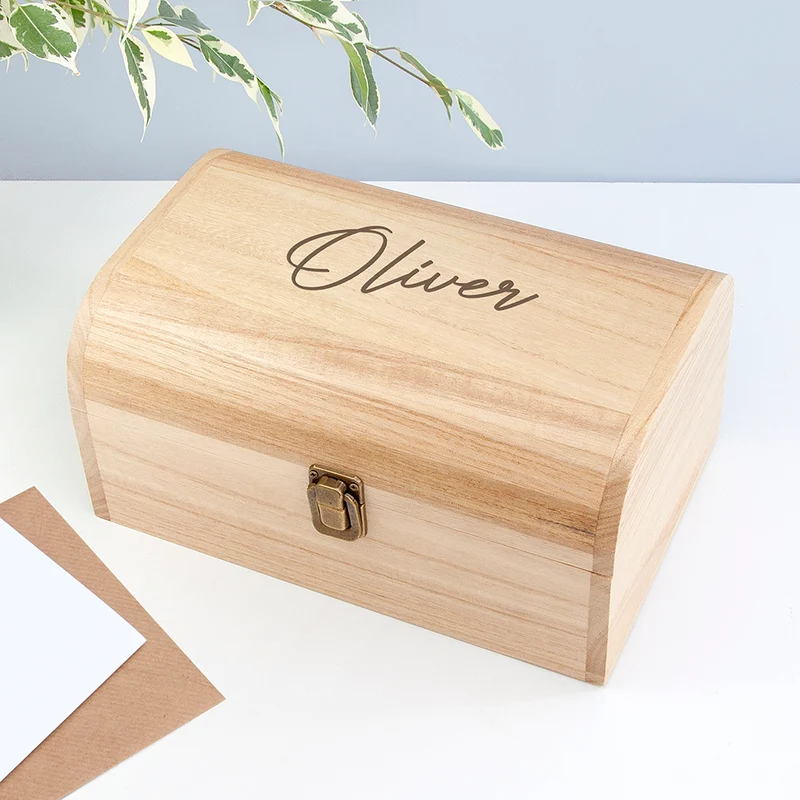 Personalised Personalised Engraved Name Keepsake Chest