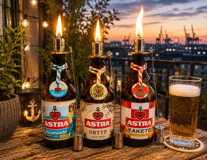 Astra-Seifenspender ”Kiezbrise” | Handgemacht aus Astra Bierflaschen | Nachfüllbar | Hamburg Fan Geschenk | Upcycling Deko Bad