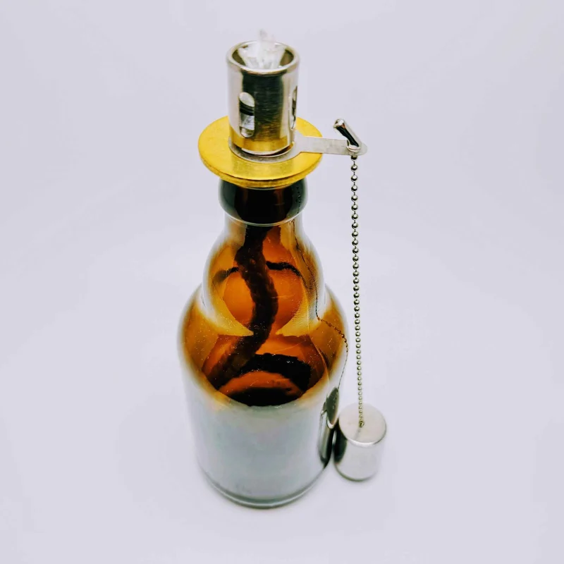Öllampe aus Steini / Stubbi Bierflasche | Handgemachte Öllampe aus Bier Flaschen | Upcycling | Handgemacht | Individuell | Geschenk | Deko