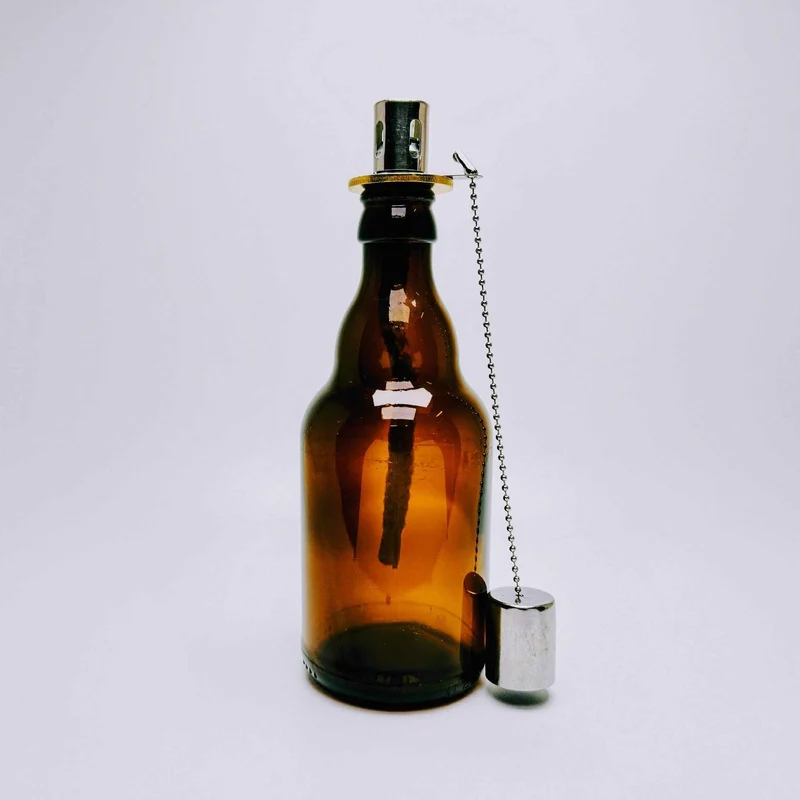 Öllampe aus Steini / Stubbi Bierflasche | Handgemachte Öllampe aus Bier Flaschen | Upcycling | Handgemacht | Individuell | Geschenk | Deko
