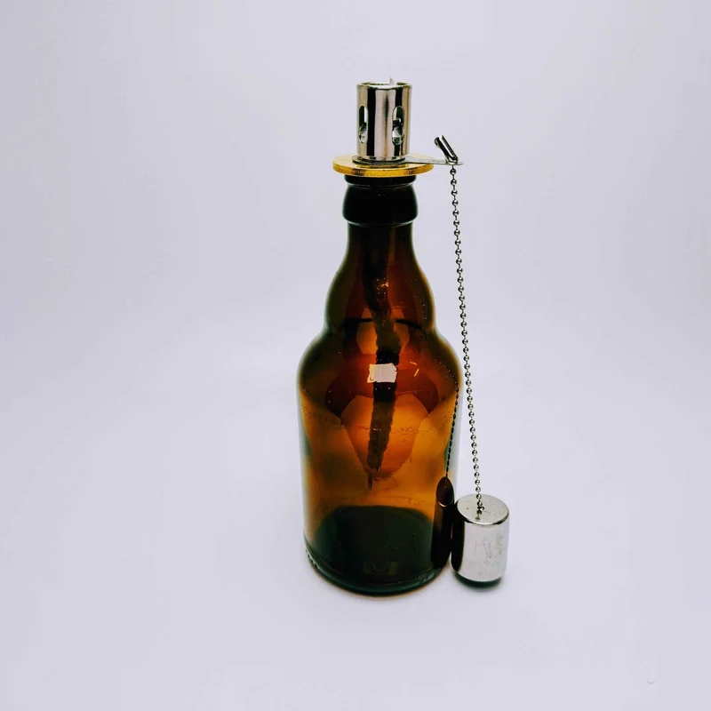 Öllampe aus Steini / Stubbi Bierflasche | Handgemachte Öllampe aus Bier Flaschen | Upcycling | Handgemacht | Individuell | Geschenk | Deko