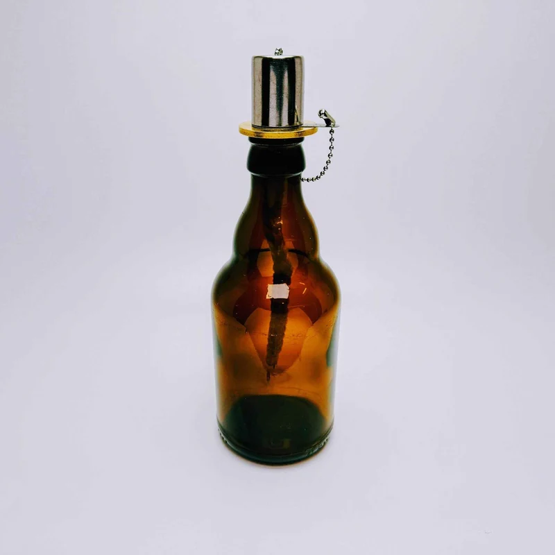 Öllampe aus Steini / Stubbi Bierflasche | Handgemachte Öllampe aus Bier Flaschen | Upcycling | Handgemacht | Individuell | Geschenk | Deko