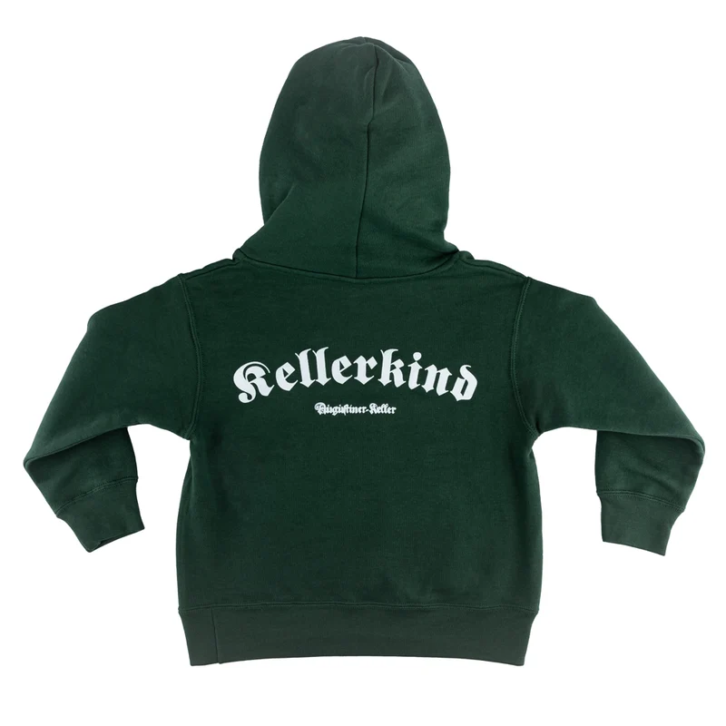 Unisex Kinder Hoodie "Kellerkind" grün