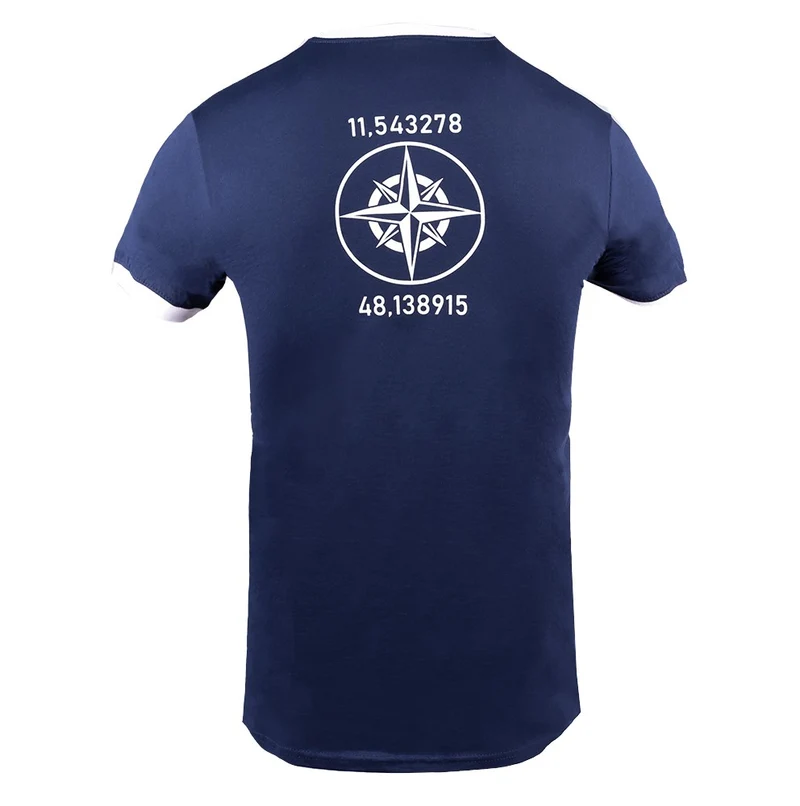Unisex T-Shirt Koordinaten blau