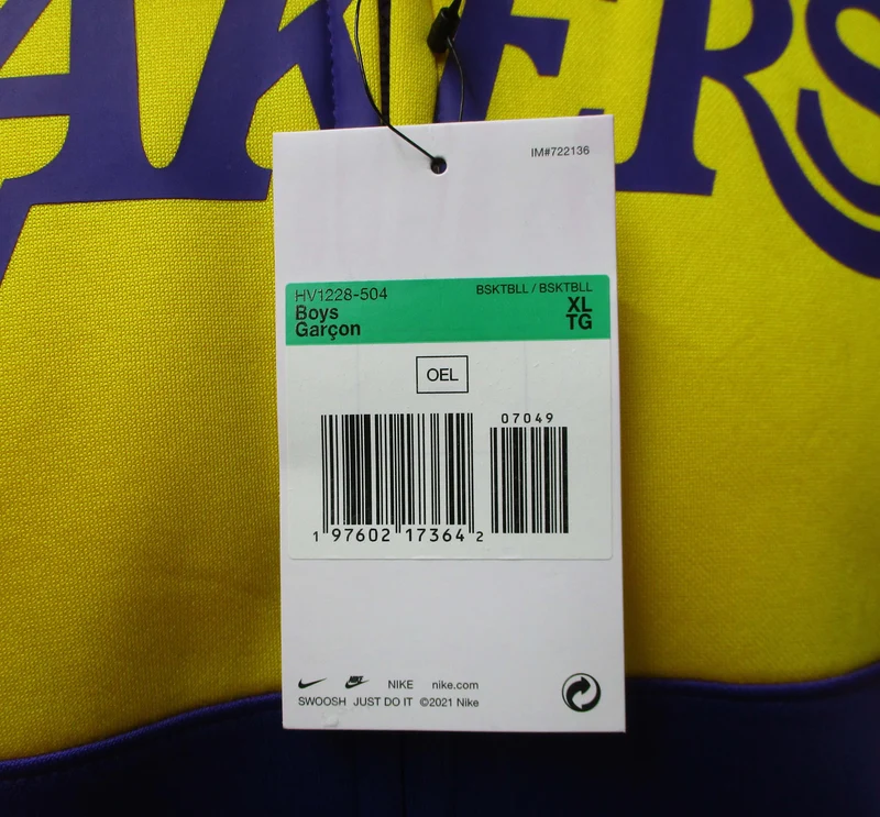 Los Angeles Lakers Kinder Showtime Hoodie Jacke Nike