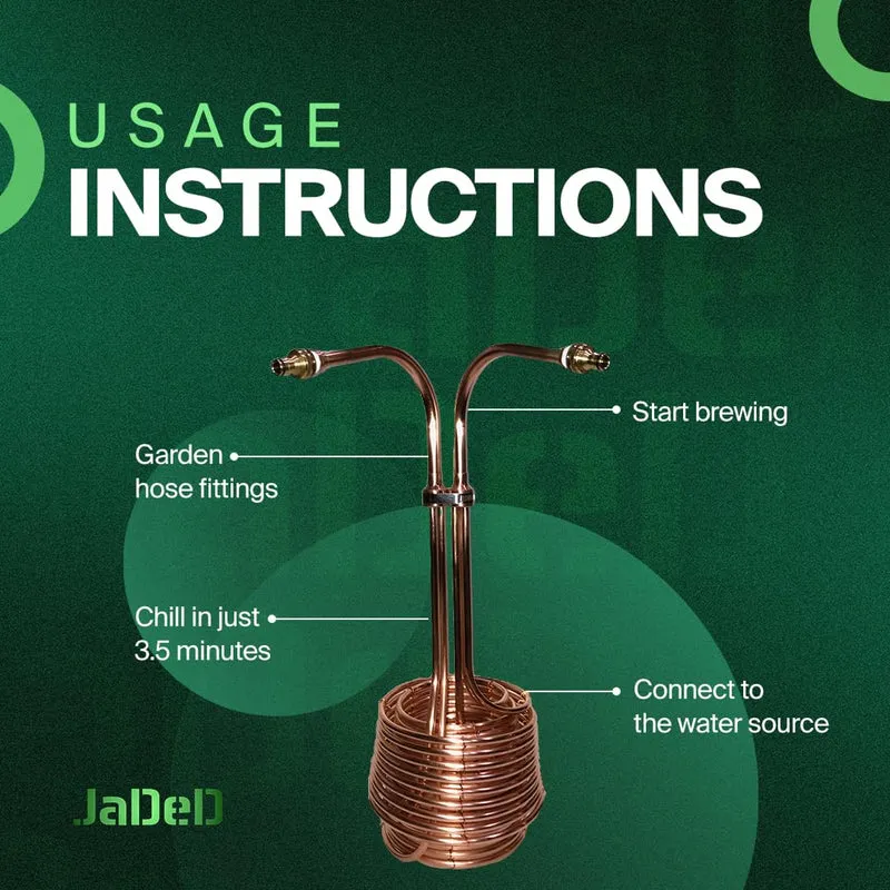Scylla™ Copper Wort Chiller for Beer Brewing | Triple Coil Immersion Chiller for Home Brewing Kits | Fits Grainfather, Brewzilla, Anvil Foundry | For Kettles with Electric Elements