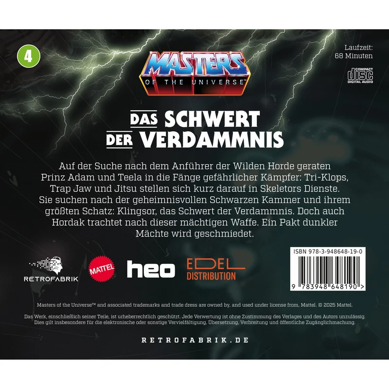 Masters of the Universe Hörspiel-CD Folge 4: Das Schwert