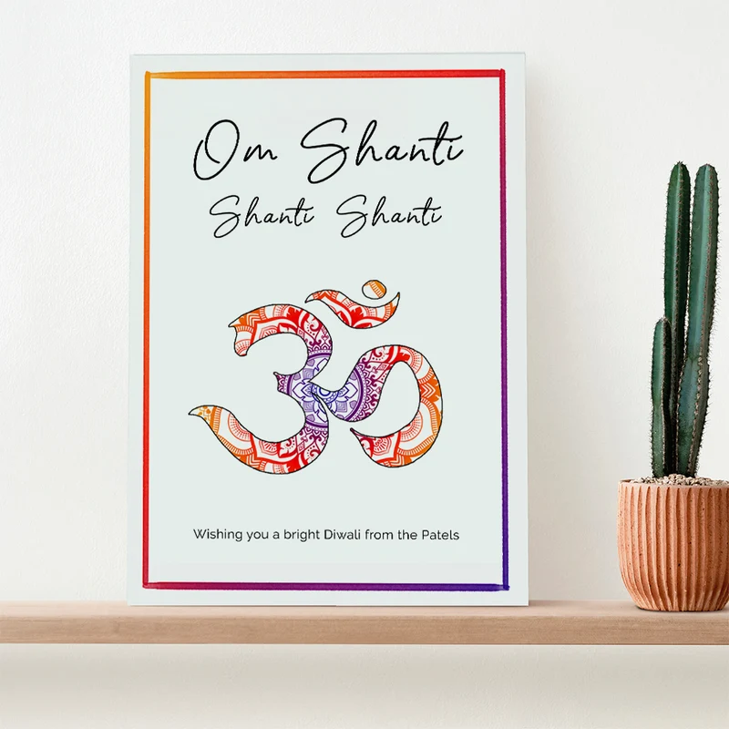 Personalised Personalised Diwali Om Mantra Framed Print