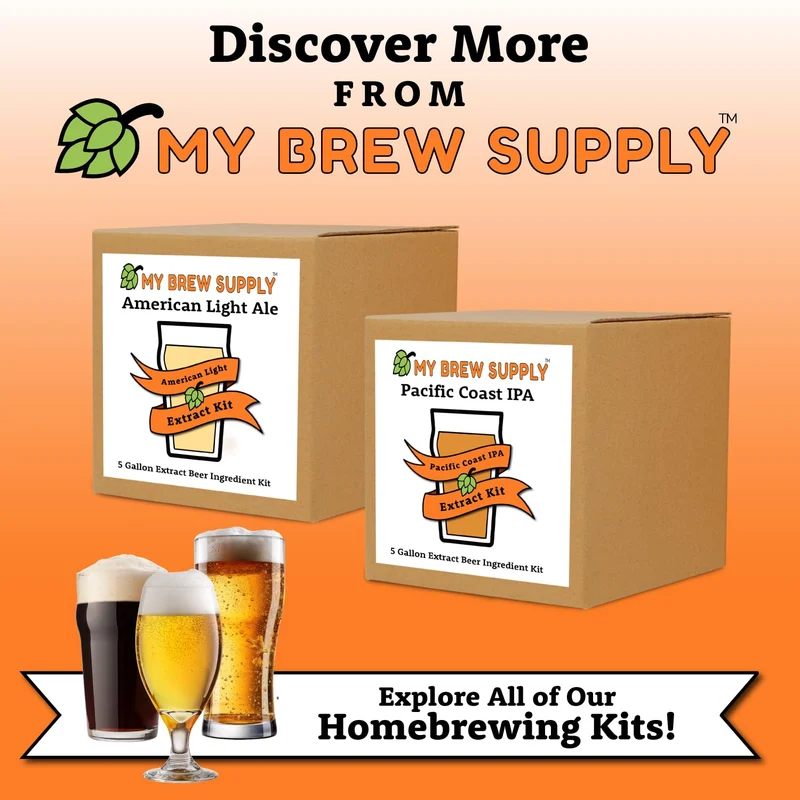 My Brew Supply Hazy IPA Extract Kit | Pale Dry Malt Extract | Flaked Wheat & Oats | Corn Sugar | Azacca & Mosaic Hops | English Ale Yeast | Priming Sugar | Bottle Caps | 5 Gallon Yield