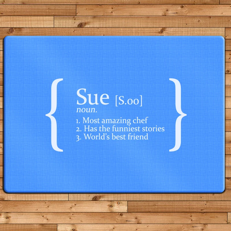 Personalised Personalised Definition Glass Chopping Board