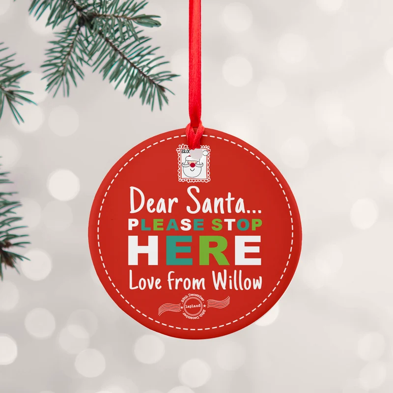 Personalised Personalised Dear Santa Christmas Decoration