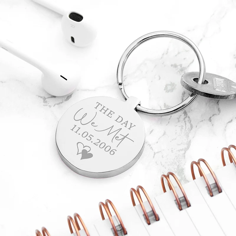 Personalised Personalised Day We Met Keyring