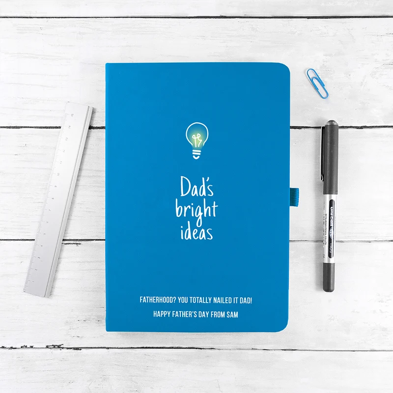 Personalised Personalised Dad's Bright Ideas A5 Notebook