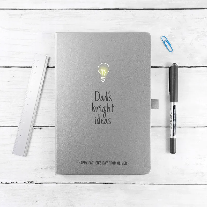 Personalised Personalised Dad's Bright Ideas A5 Notebook